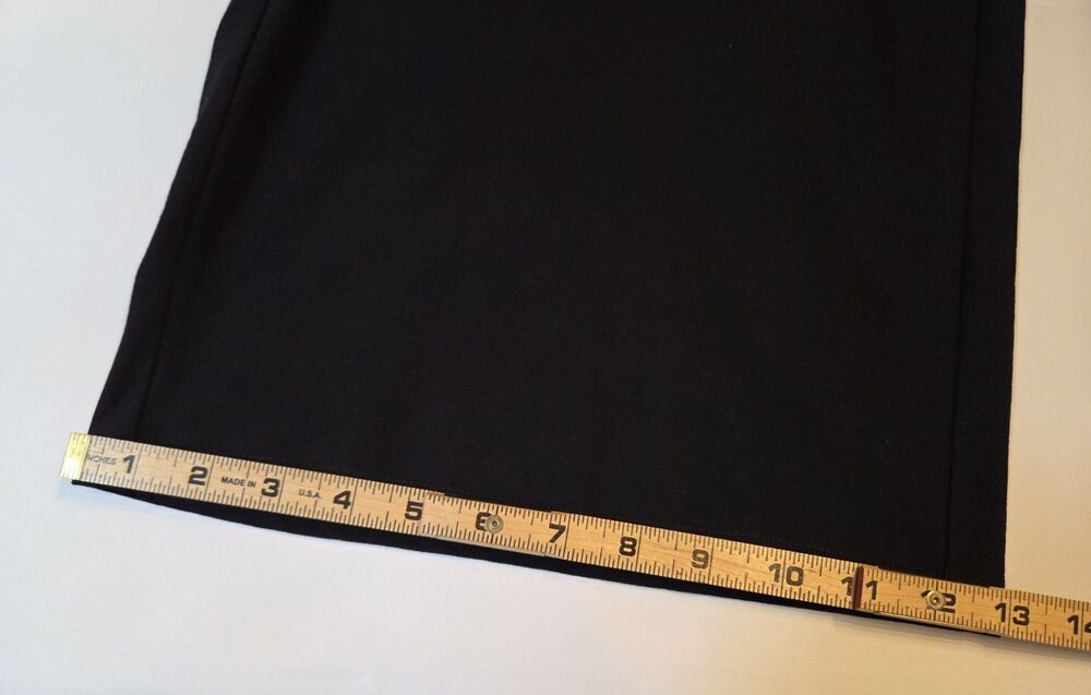 NWT Eileen Fisher Black Wide Leg Ankle Pants 10 Stretch Crepe Quiet Luxury - Picture 6 of 9